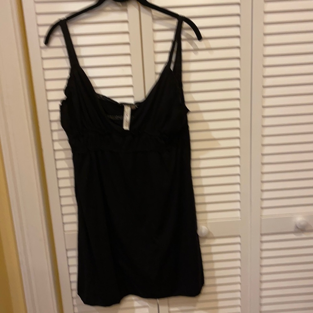 Black bathing suit cover-up or dress.